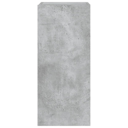 vidaXL TV Wall Cabinet with LED Lights Concrete Grey 30.5x35x70 cm