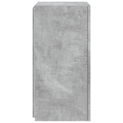 vidaXL TV Wall Cabinet with LED Lights Concrete Grey 30.5x35x70 cm