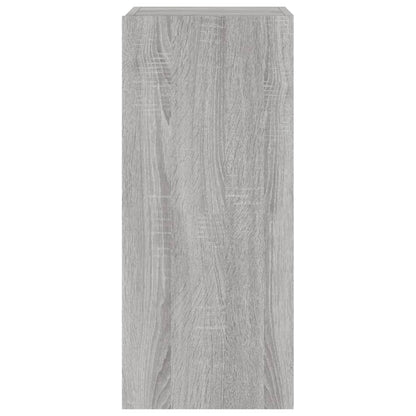 vidaXL TV Wall Cabinet with LED Lights Grey Sonoma 30.5x35x70 cm