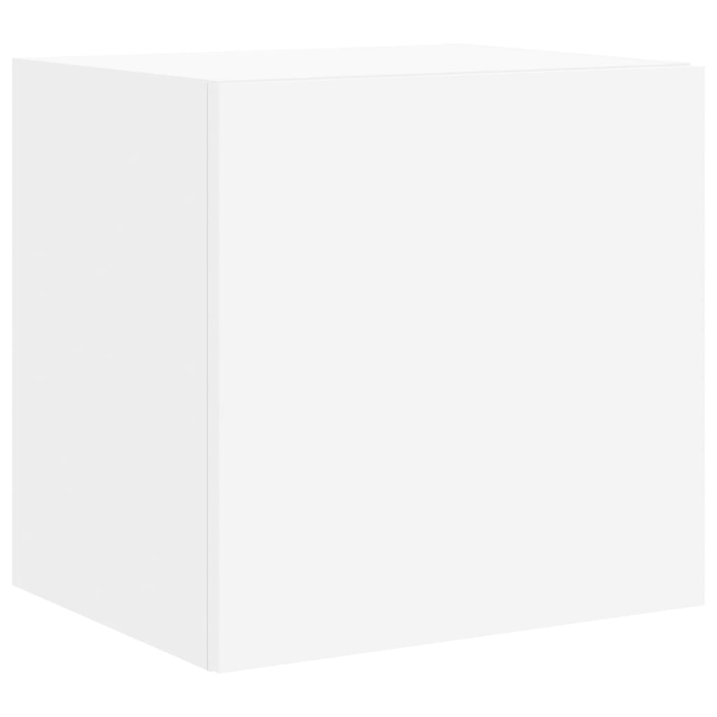 vidaXL TV Wall Cabinet with LED Lights White 40.5x35x40 cm