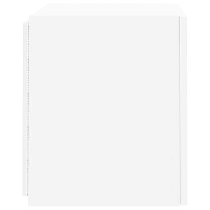 vidaXL TV Wall Cabinet with LED Lights White 40.5x35x40 cm