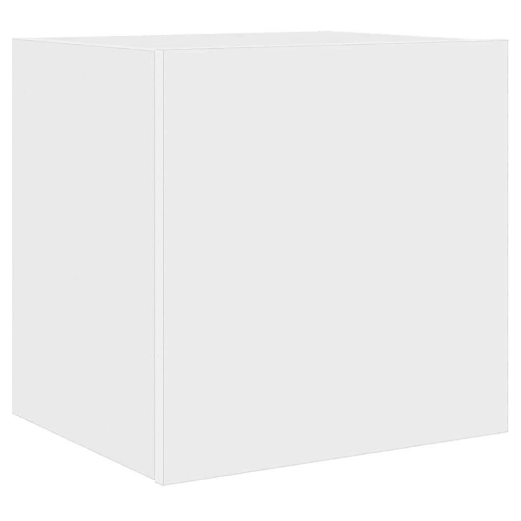 vidaXL TV Wall Cabinets with LED Lights 2 pcs White 40.5x35x40 cm