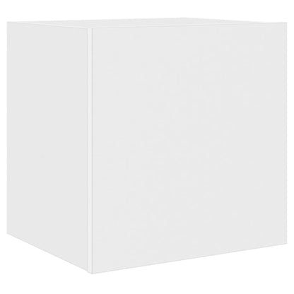 vidaXL TV Wall Cabinets with LED Lights 2 pcs White 40.5x35x40 cm