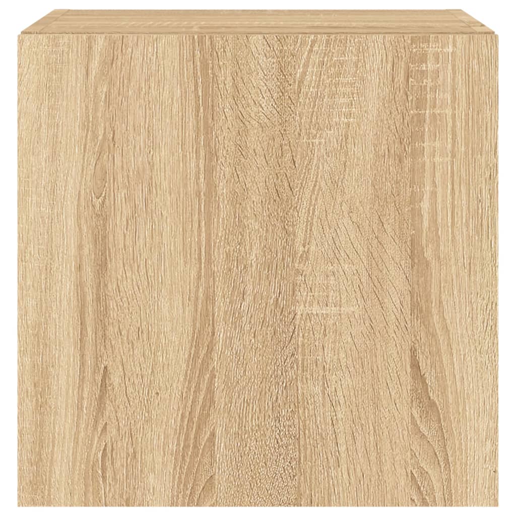 vidaXL TV Wall Cabinets with LED Lights 2 pcs Sonoma Oak 40.5x35x40 cm
