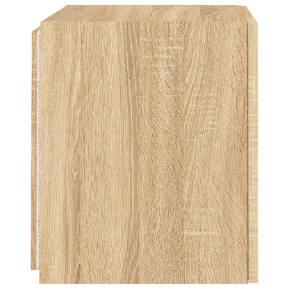 vidaXL TV Wall Cabinets with LED Lights 2 pcs Sonoma Oak 40.5x35x40 cm