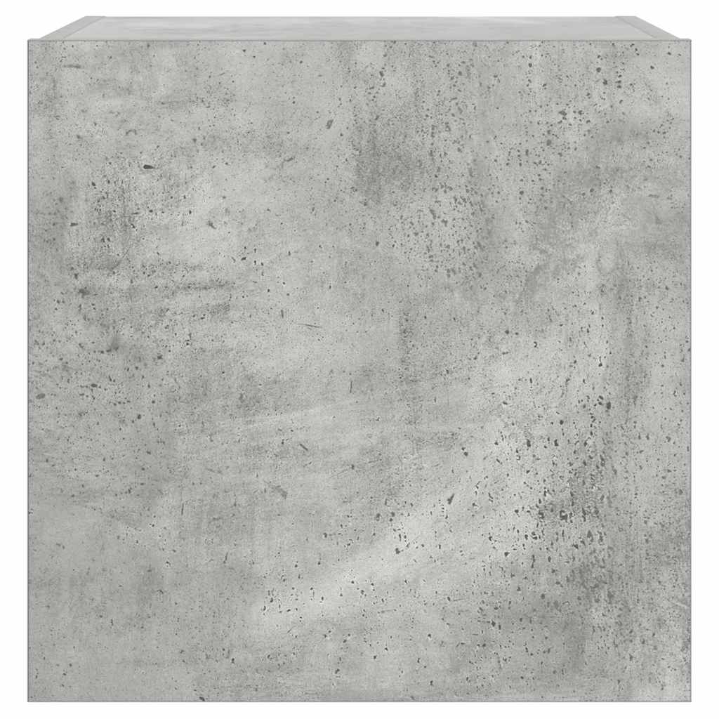 vidaXL TV Wall Cabinets with LED 2 pcs Concrete Grey 40.5x35x40 cm