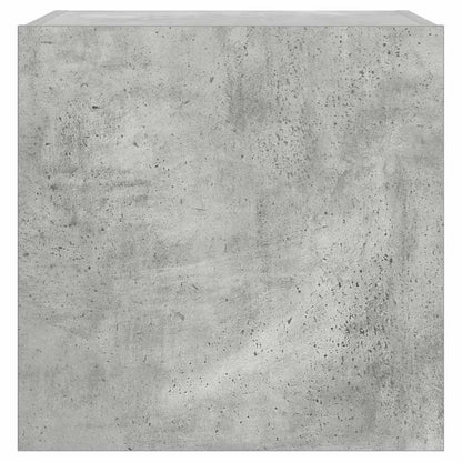 vidaXL TV Wall Cabinets with LED 2 pcs Concrete Grey 40.5x35x40 cm