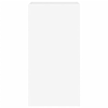 vidaXL TV Wall Cabinet with LED Lights White 40.5x35x80 cm