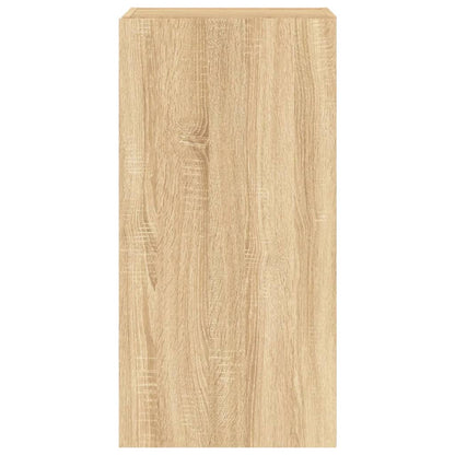 vidaXL TV Wall Cabinet with LED Lights Sonoma Oak 40.5x35x80 cm