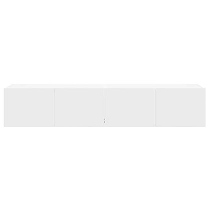 vidaXL TV Wall Cabinets with LED Lights 2 pcs White 80x35x31 cm