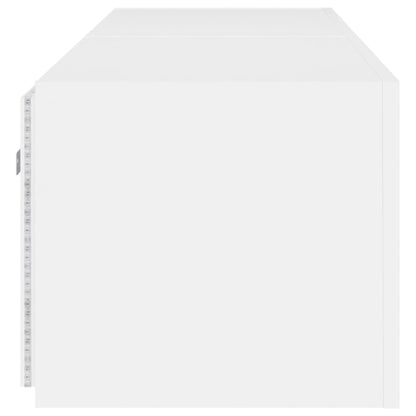 vidaXL TV Wall Cabinets with LED Lights 2 pcs White 80x35x31 cm