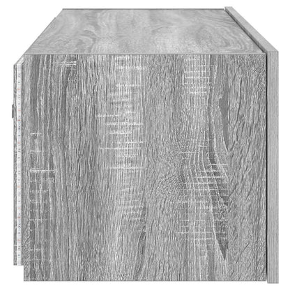 vidaXL TV Wall Cabinet with LED Lights Grey Sonoma 80x35x31 cm
