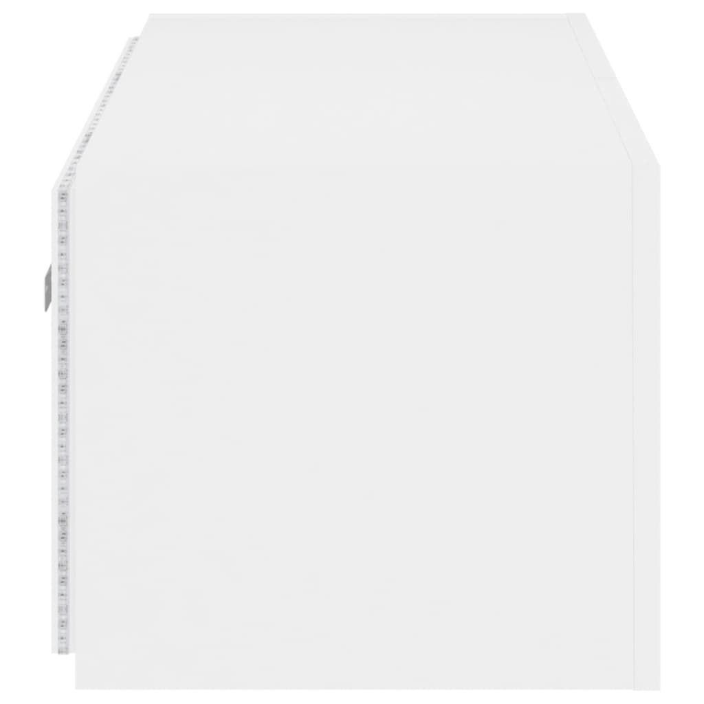vidaXL TV Wall Cabinet with LED Lights White 100x35x31 cm