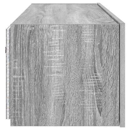 vidaXL TV Wall Cabinet with LED Lights Grey Sonoma 100x35x31 cm
