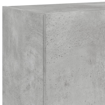 vidaXL TV Wall Cabinet with LED Lights Concrete Grey 60x35x41 cm