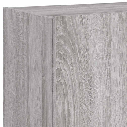 vidaXL TV Wall Cabinets with LED Lights 2 pcs Grey Sonoma 60x35x41 cm