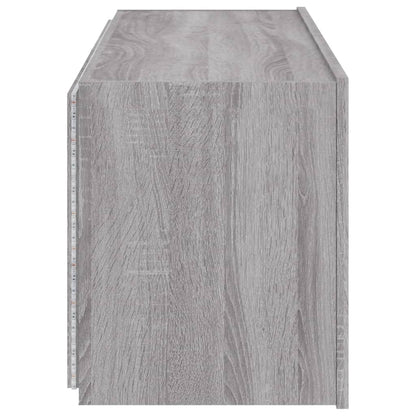vidaXL TV Wall Cabinets with LED Lights 2 pcs Grey Sonoma 60x35x41 cm