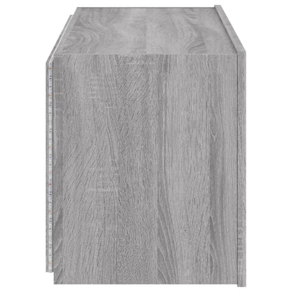 vidaXL TV Wall Cabinet with LED Lights Grey Sonoma 80x35x41 cm
