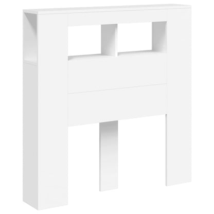 vidaXL LED Headboard White 100x18,5x103,5 cm Engineered Wood