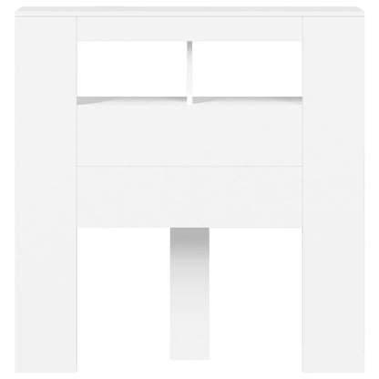 vidaXL LED Headboard White 100x18,5x103,5 cm Engineered Wood