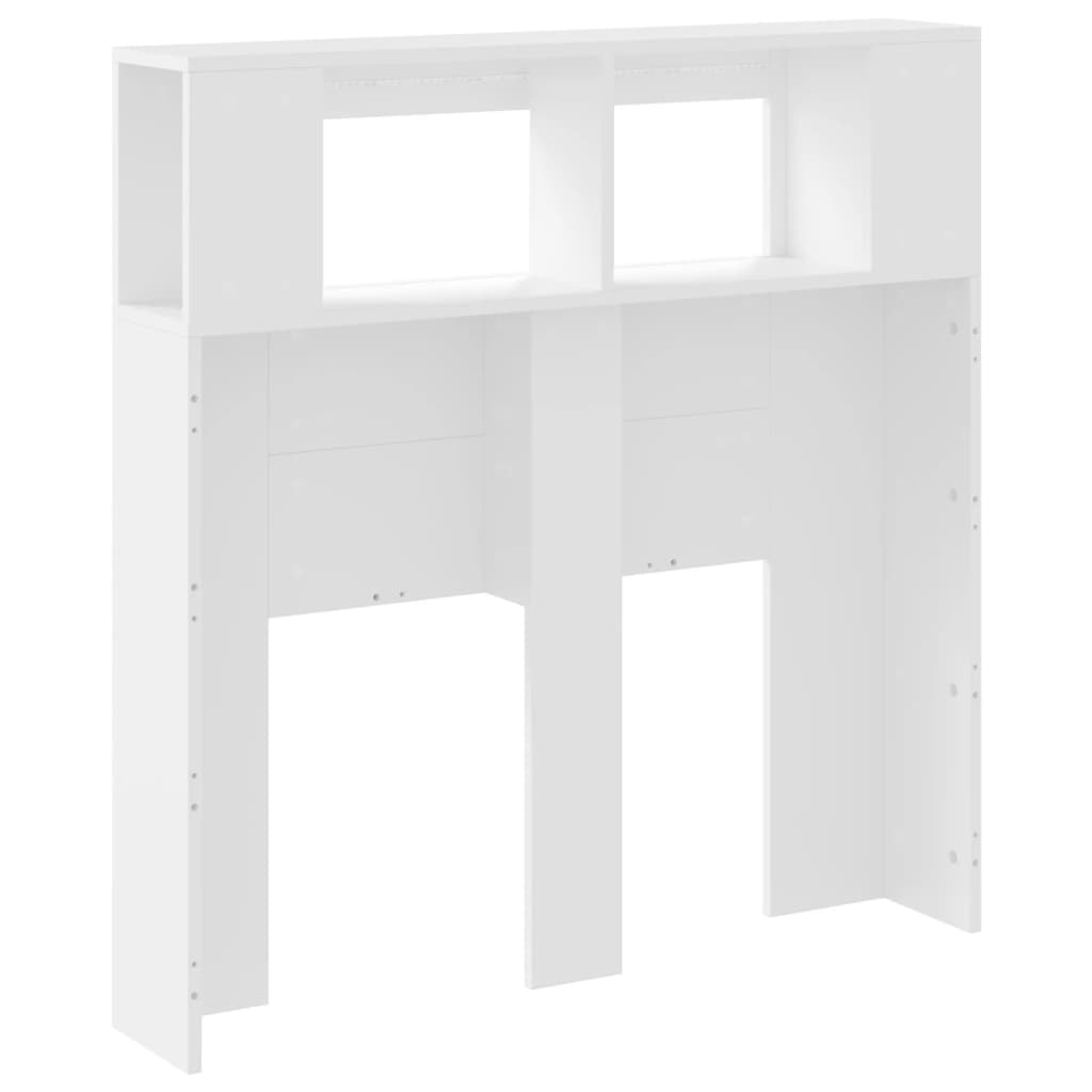 vidaXL LED Headboard White 100x18,5x103,5 cm Engineered Wood