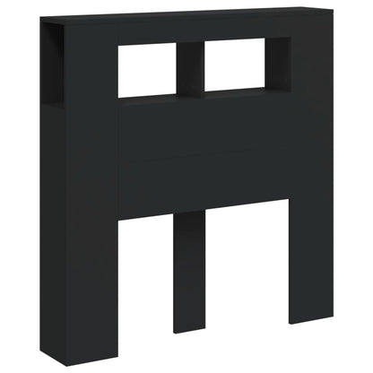 vidaXL LED Headboard Black 100x18,5x103,5 cm Engineered Wood