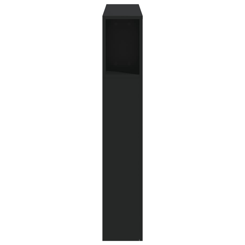 vidaXL LED Headboard Black 100x18,5x103,5 cm Engineered Wood