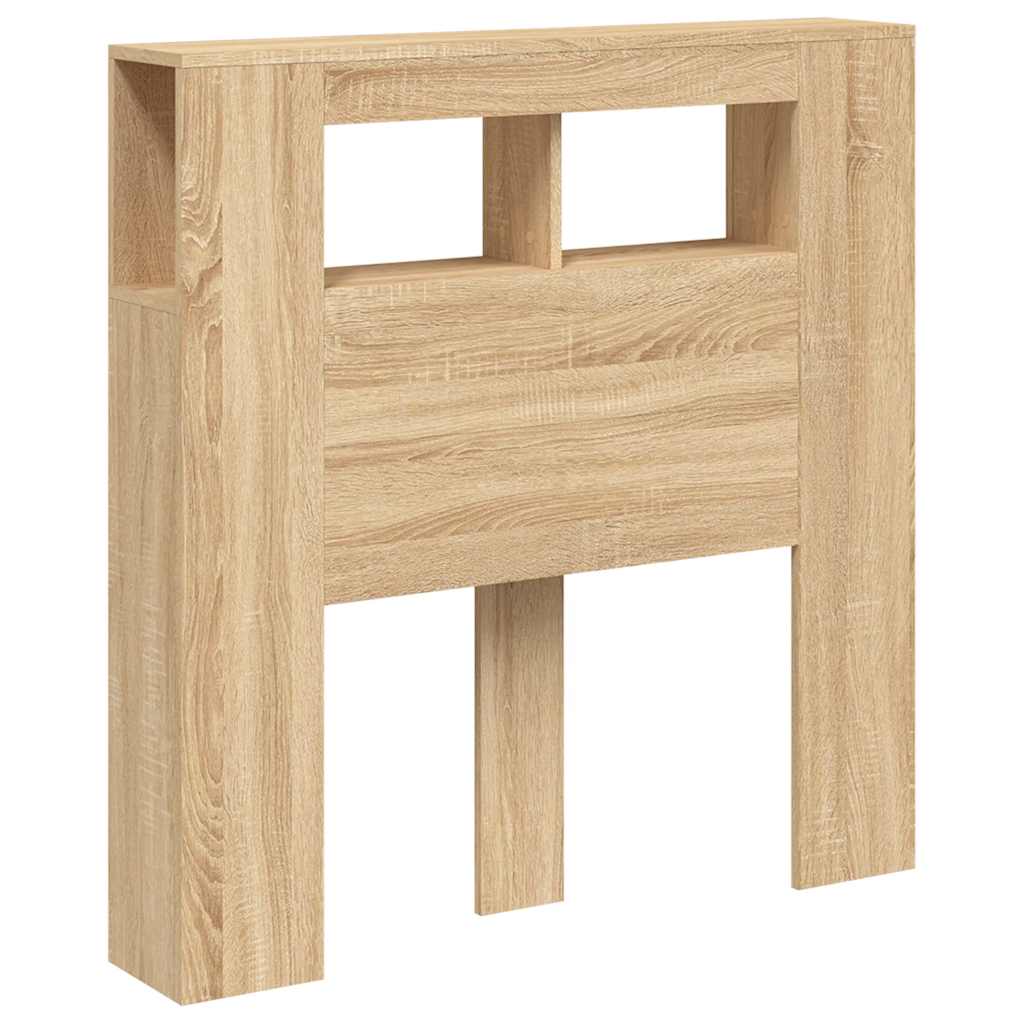 vidaXL LED Headboard Sonoma Oak 100x18,5x103,5 cm Engineered Wood