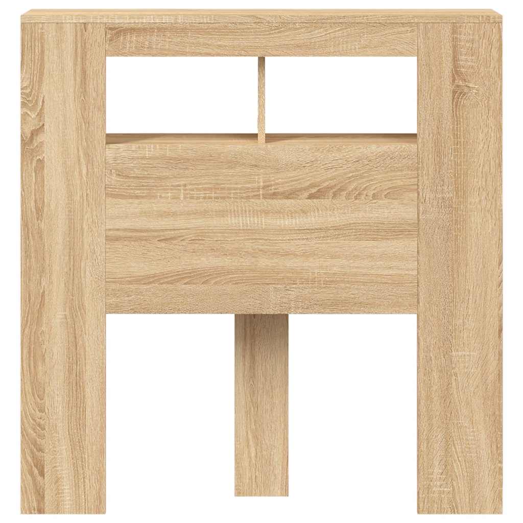 vidaXL LED Headboard Sonoma Oak 100x18,5x103,5 cm Engineered Wood