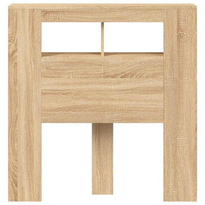 vidaXL LED Headboard Sonoma Oak 100x18,5x103,5 cm Engineered Wood