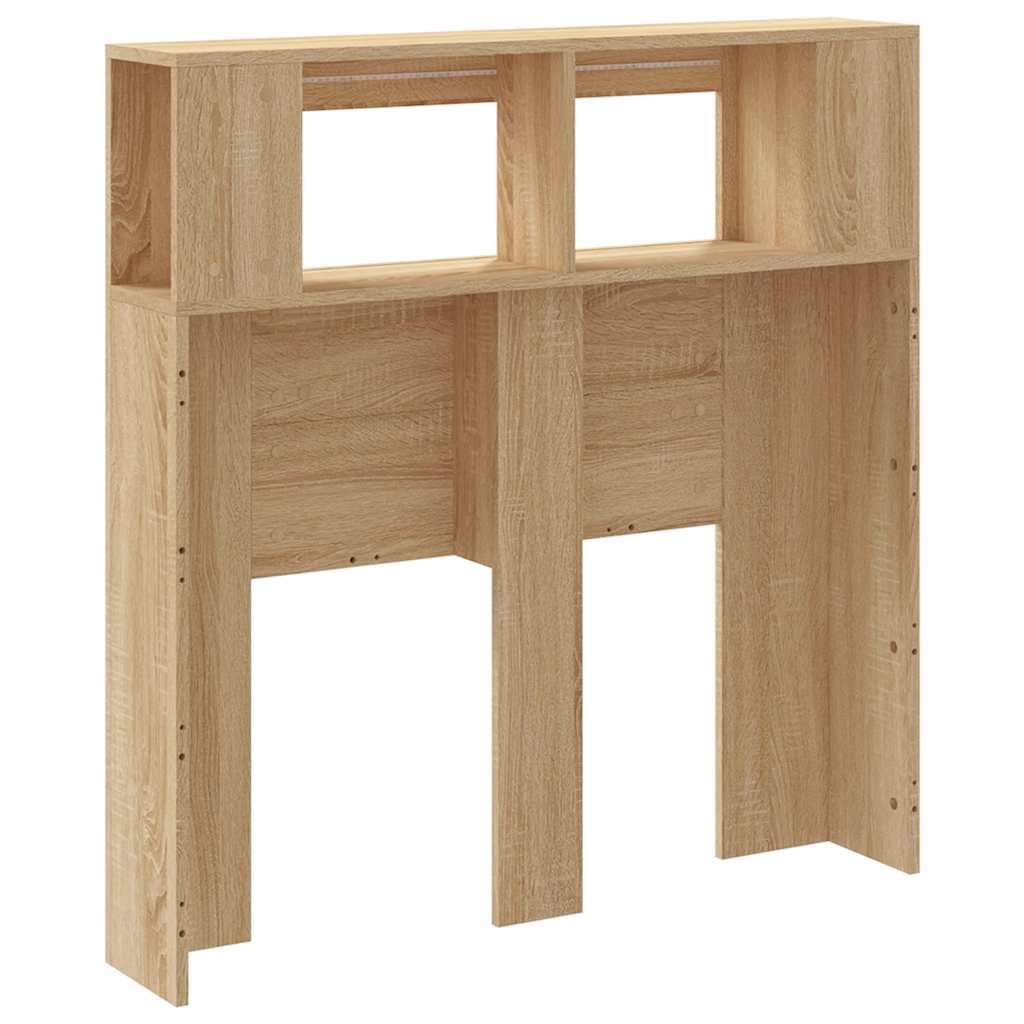 vidaXL LED Headboard Sonoma Oak 100x18,5x103,5 cm Engineered Wood