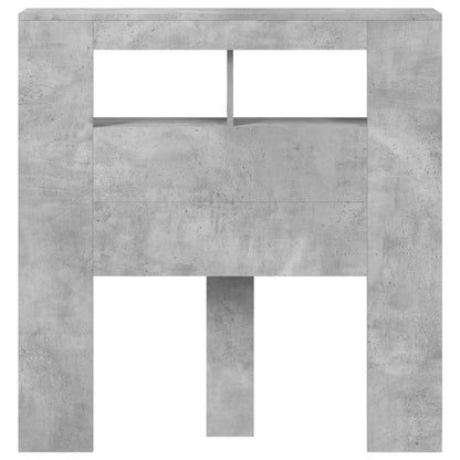 vidaXL LED Headboard Concrete Grey 100x18,5x103,5 cm Engineered Wood