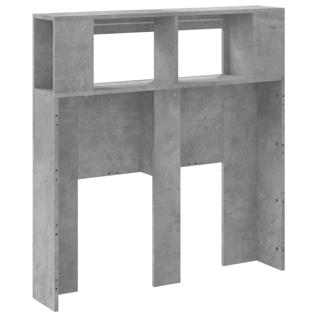 vidaXL LED Headboard Concrete Grey 100x18,5x103,5 cm Engineered Wood