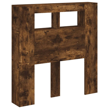 vidaXL LED Headboard Smoked Oak 100x18.5x103.5 cm Engineered Wood