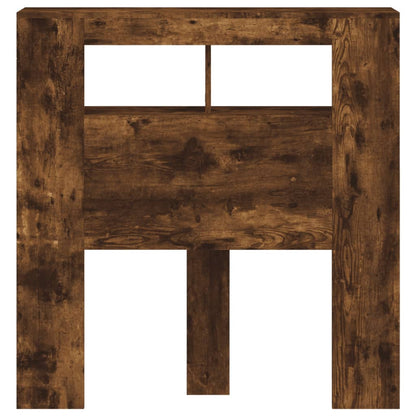 vidaXL LED Headboard Smoked Oak 100x18,5x103,5 cm Engineered Wood
