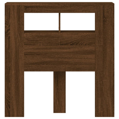 vidaXL LED Headboard Brown Oak 100x18,5x103,5 cm Engineered Wood
