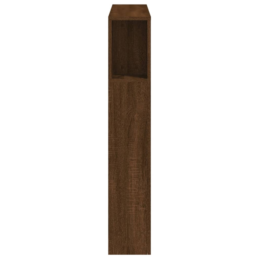 vidaXL LED Headboard Brown Oak 100x18,5x103,5 cm Engineered Wood