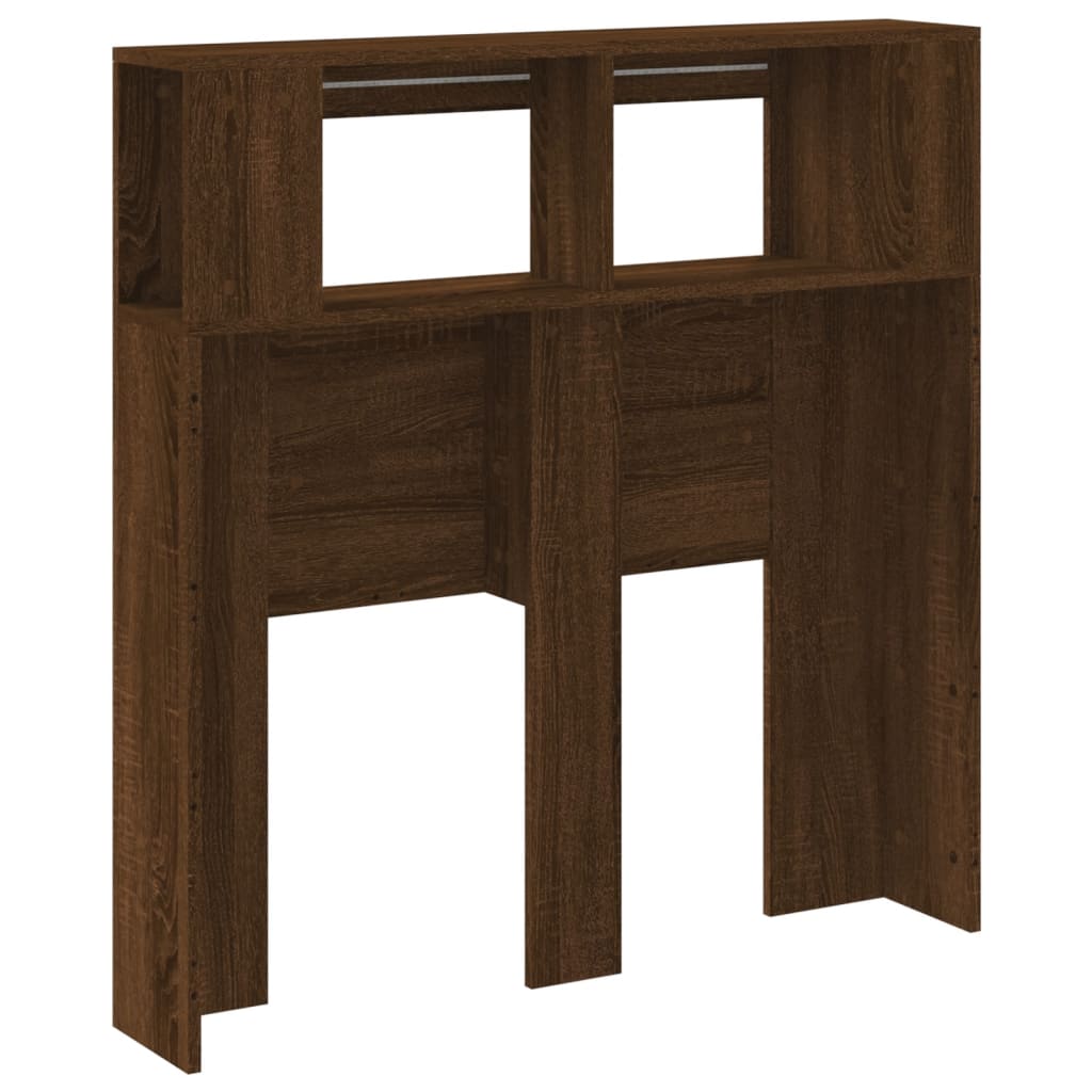 vidaXL LED Headboard Brown Oak 100x18,5x103,5 cm Engineered Wood