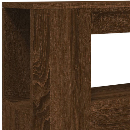 vidaXL LED Headboard Brown Oak 100x18,5x103,5 cm Engineered Wood