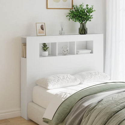 vidaXL LED Headboard White 120x18,5x103,5 cm Engineered Wood