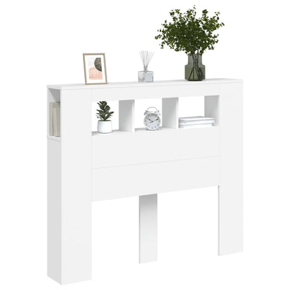 vidaXL LED Headboard White 120x18,5x103,5 cm Engineered Wood