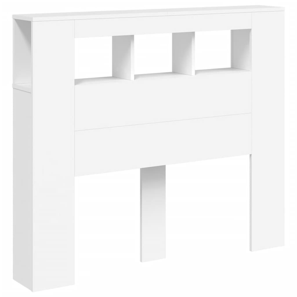vidaXL LED Headboard White 120x18,5x103,5 cm Engineered Wood
