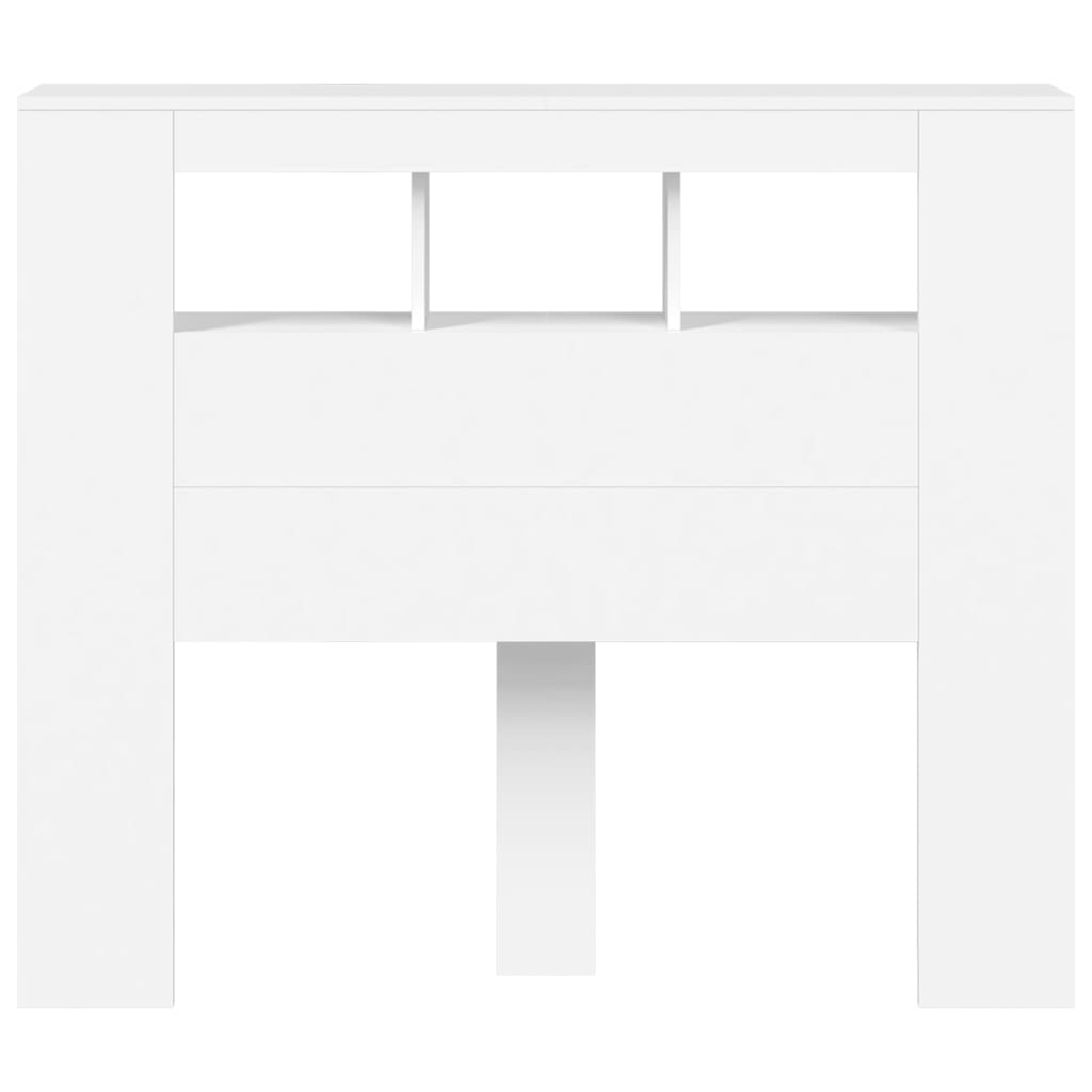 vidaXL LED Headboard White 120x18,5x103,5 cm Engineered Wood