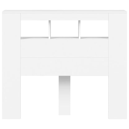 vidaXL LED Headboard White 120x18,5x103,5 cm Engineered Wood