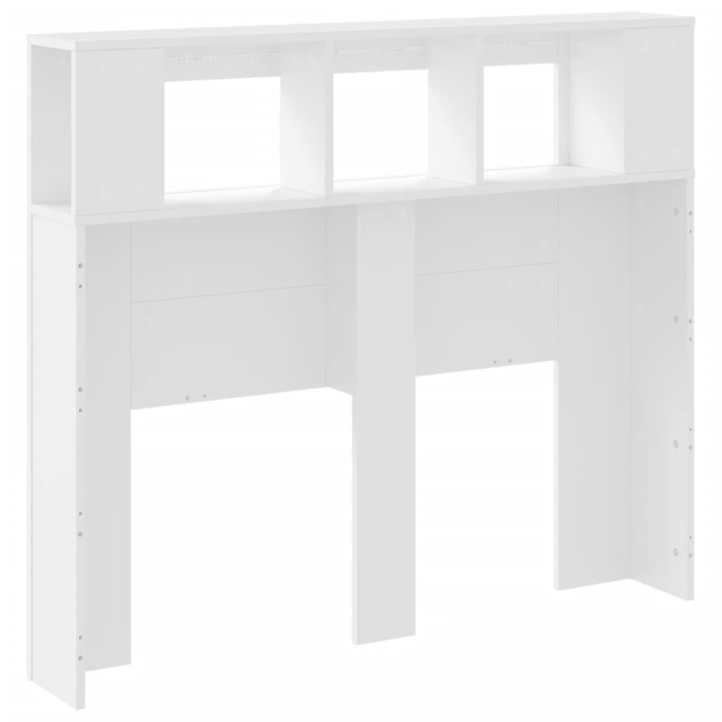 vidaXL LED Headboard White 120x18,5x103,5 cm Engineered Wood