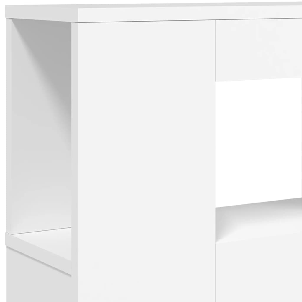 vidaXL LED Headboard White 120x18,5x103,5 cm Engineered Wood
