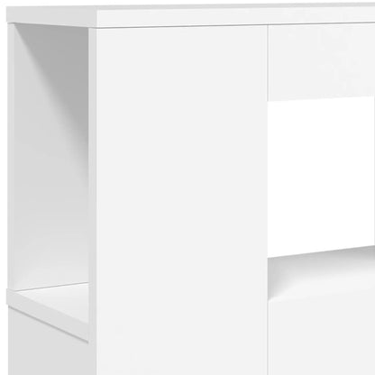 vidaXL LED Headboard White 120x18,5x103,5 cm Engineered Wood