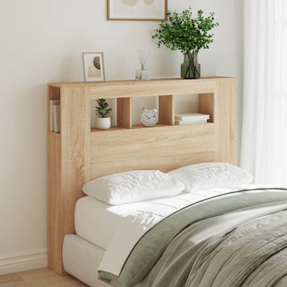 vidaXL LED Headboard Sonoma Oak 120x18,5x103,5 cm Engineered Wood