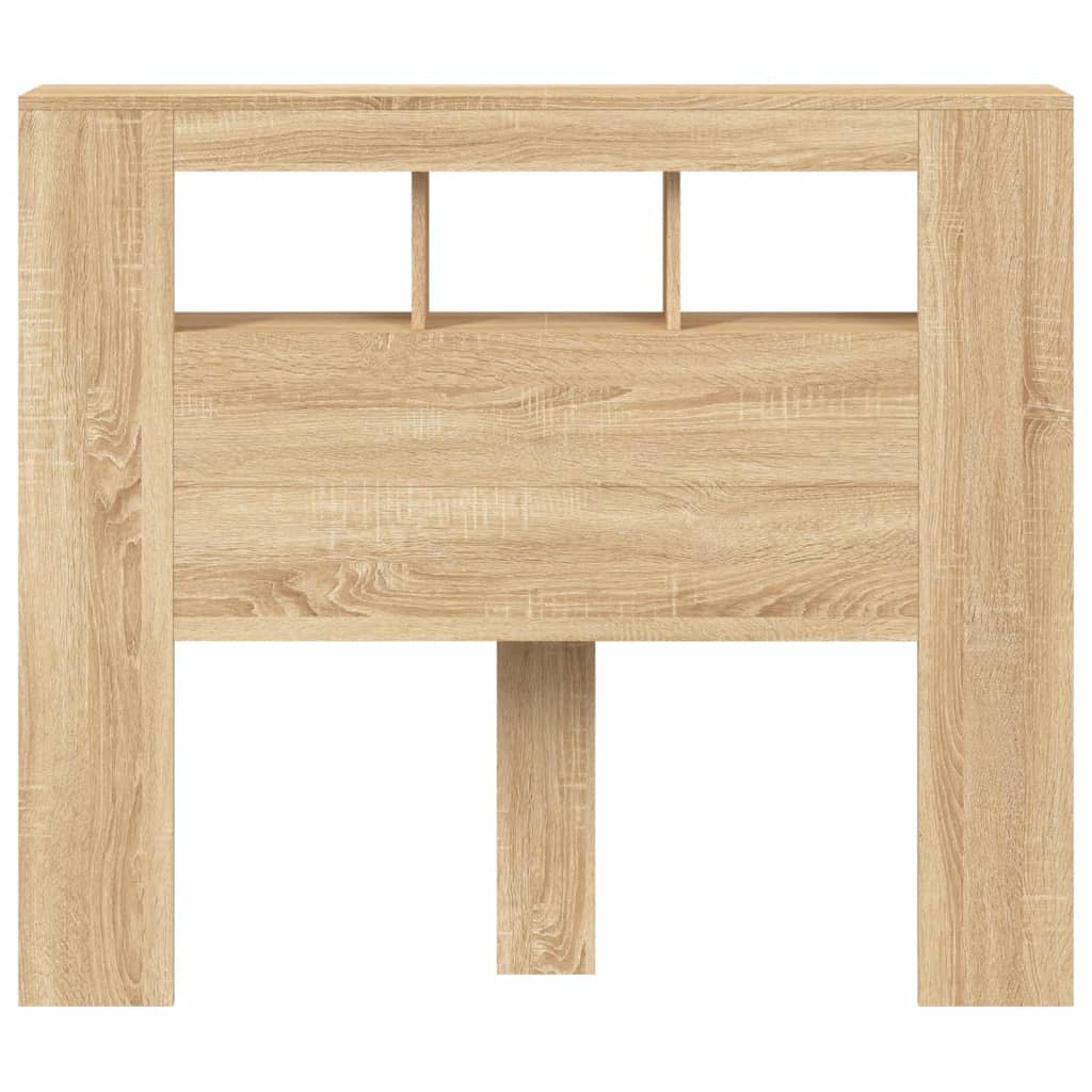 vidaXL LED Headboard Sonoma Oak 120x18,5x103,5 cm Engineered Wood