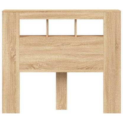 vidaXL LED Headboard Sonoma Oak 120x18,5x103,5 cm Engineered Wood